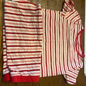 Striped Red and White Kids Pajama Set